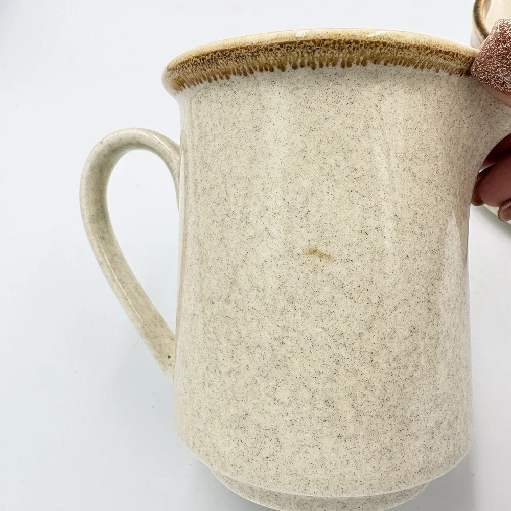 Mikasa Stone Manor F5800 Gravy Boat And Creamer Stoneware Brown